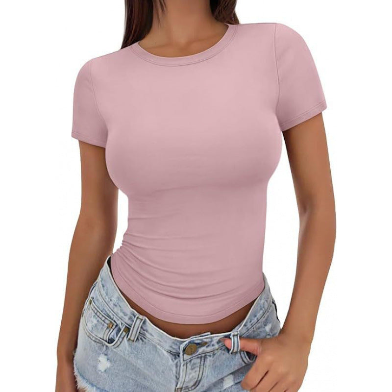 Womens High Neck Slim Fit T-Shirt