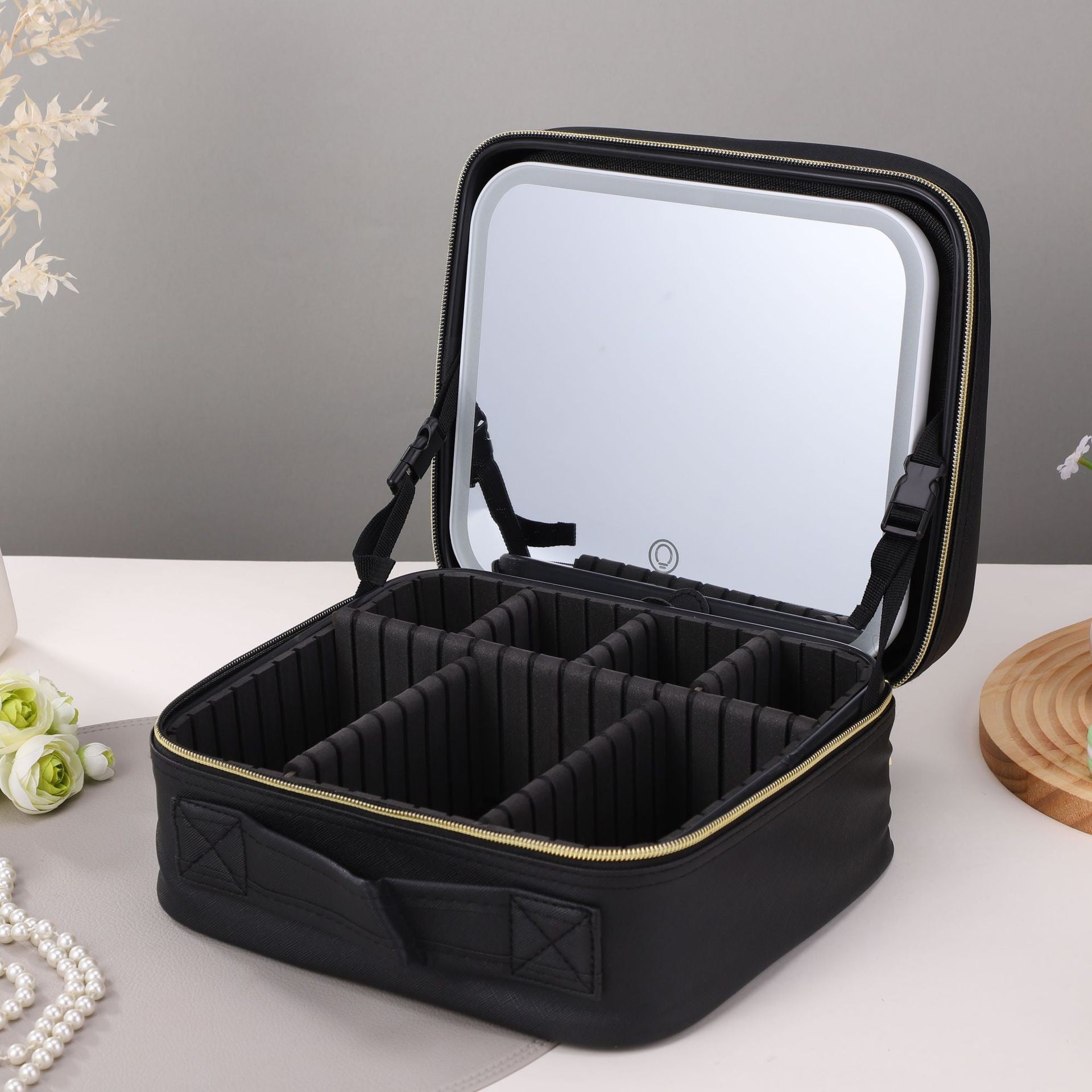 LED Illumination Makeup Mirror with Storage Bag