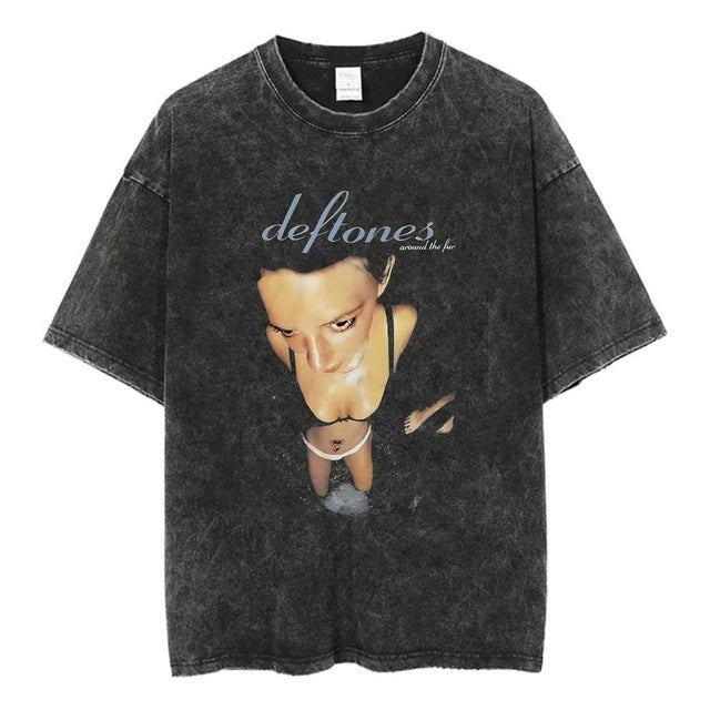 Deftones Band Graphic Cotton T-Shirt