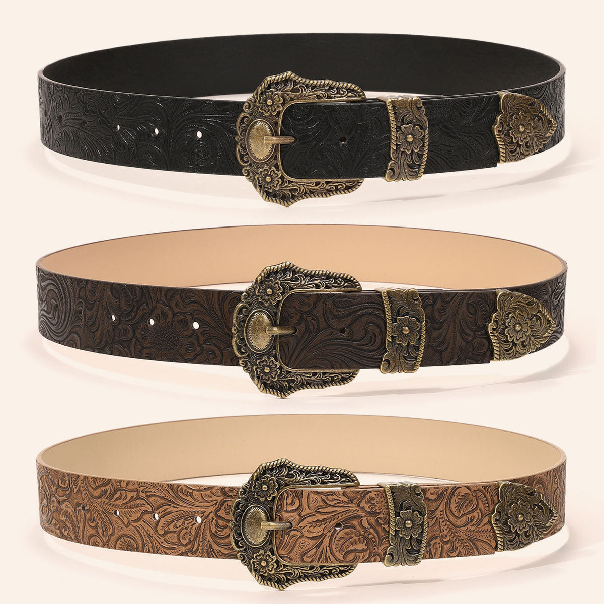 Vintage Palace Style Textured Wide Belt