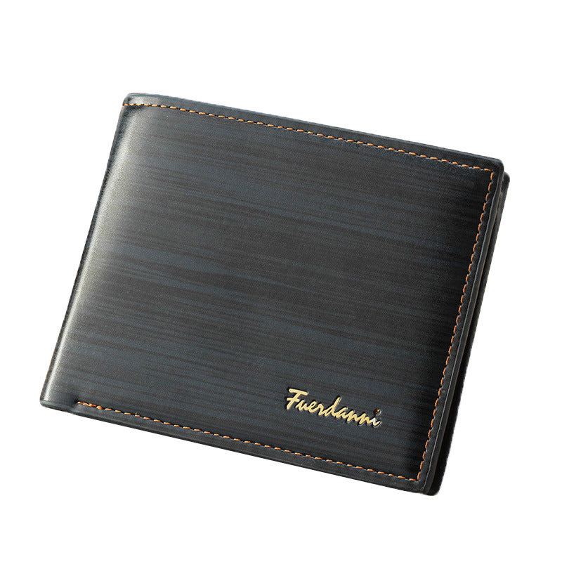 Mens Short Embossed PU Leather Wallet Multi Card Slot