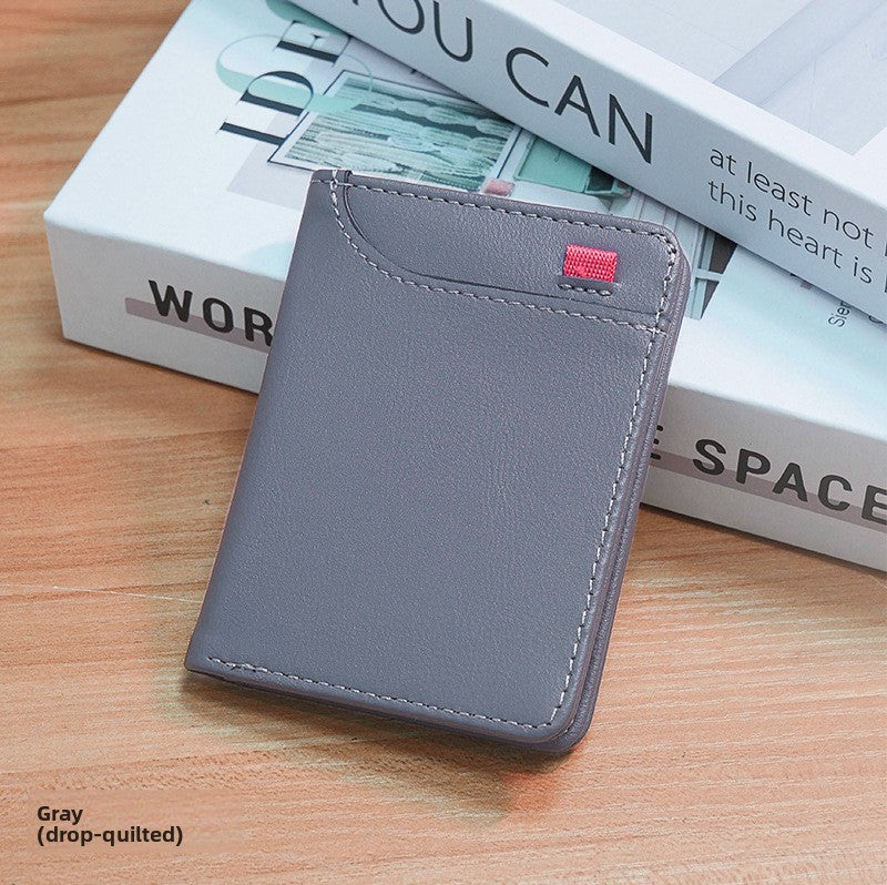 Vertical Multi Slot PU Card Holder Wallet