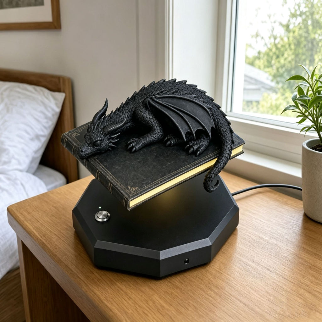 Levitating Dragon Book Lamp with 3D LED Illumination
