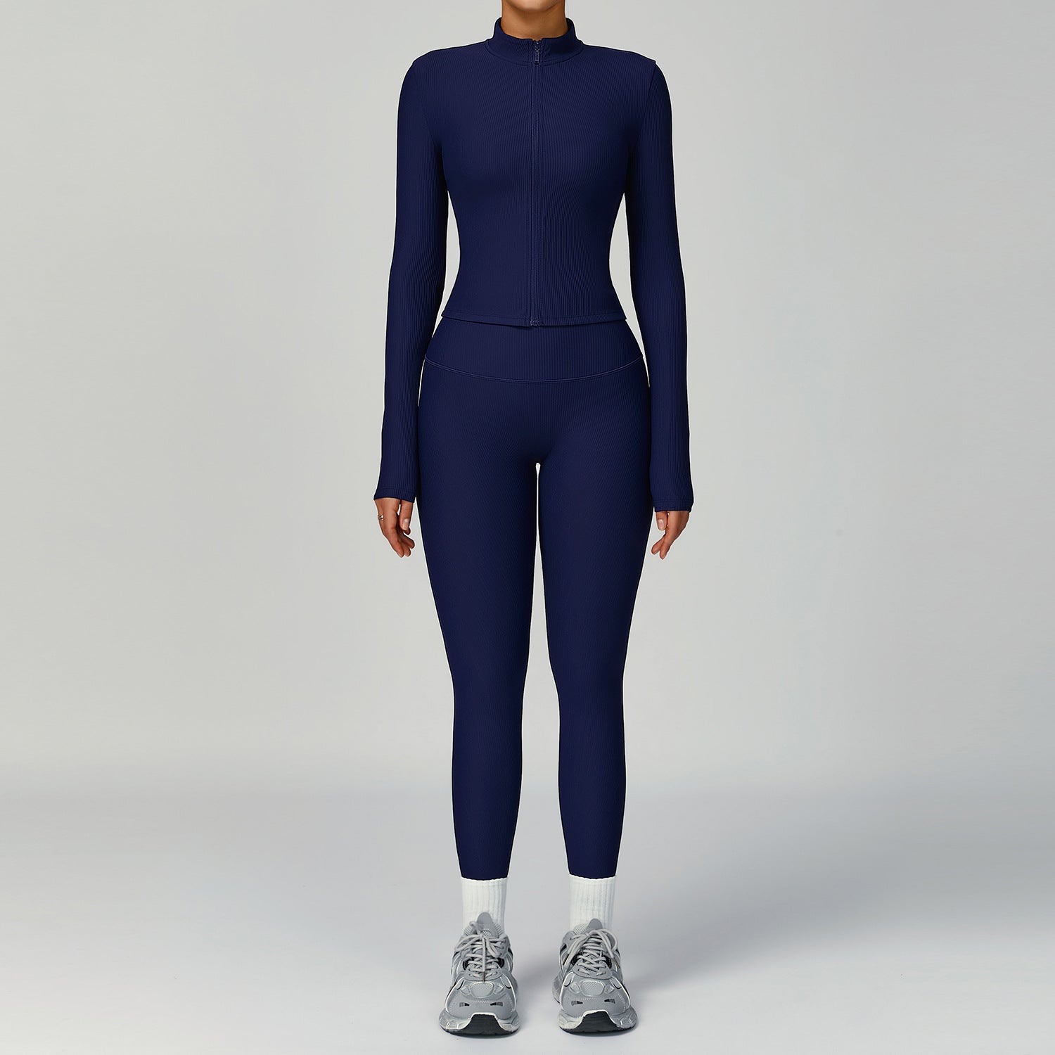 Womens High-Waisted Yoga Set with Moisture-Wicking Fabric