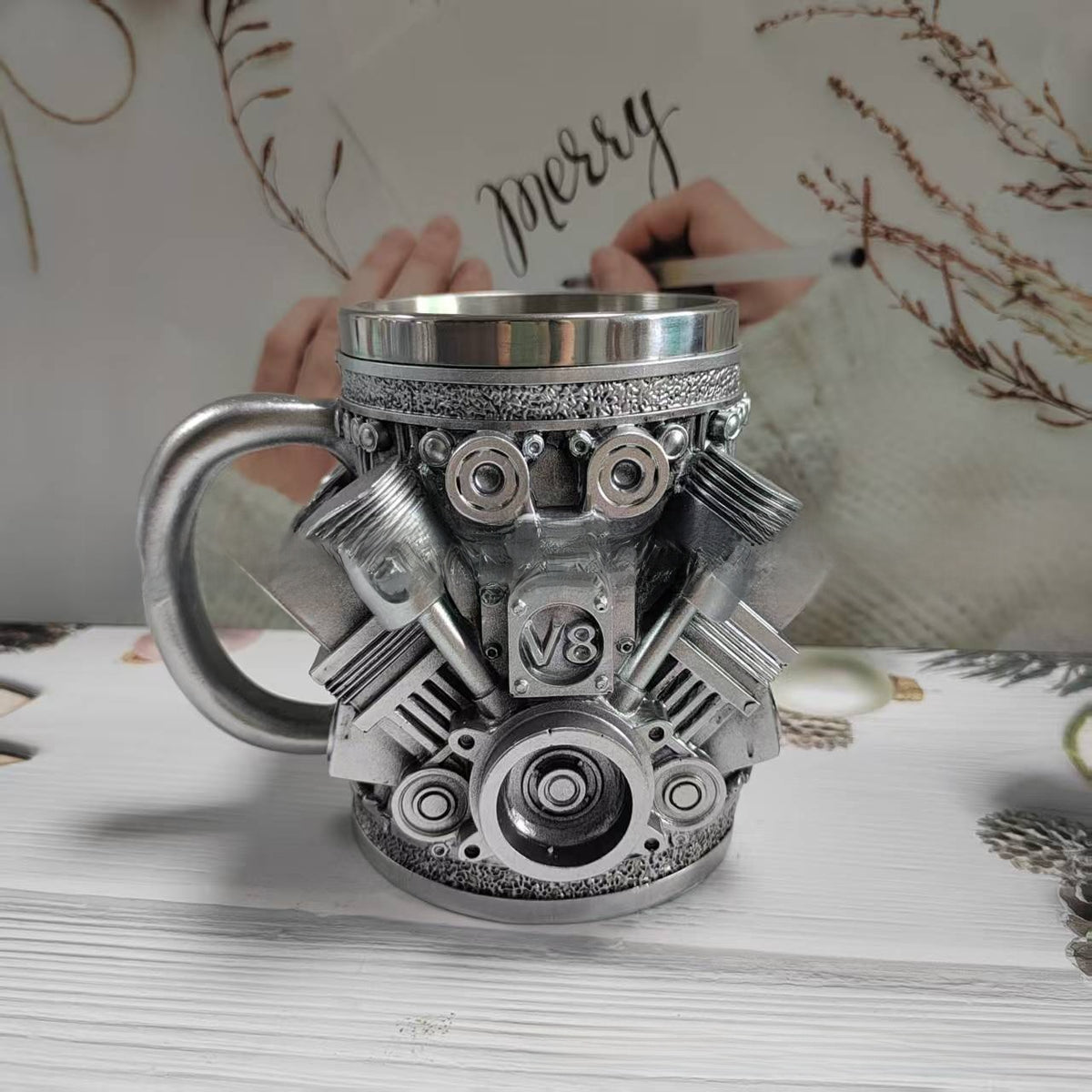 Creative Resin Coated Stainless Steel Mug