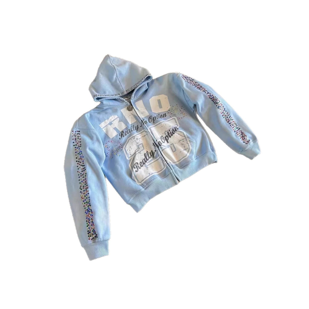 Retro Hooded Cardigan Unisex Casual Sweatshirt