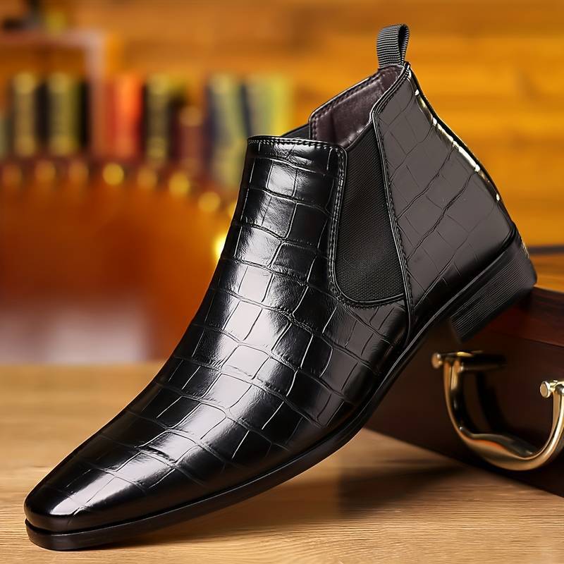 Men's Square Toe Chelsea Boots Ankle Boots