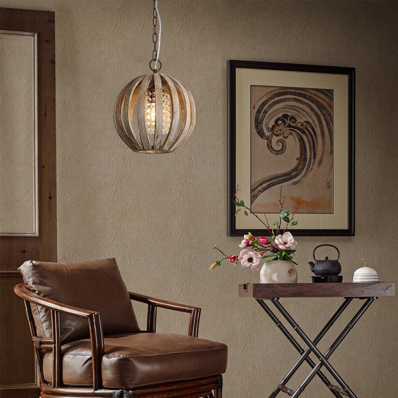Decorative Wood Chandelier with LED Light