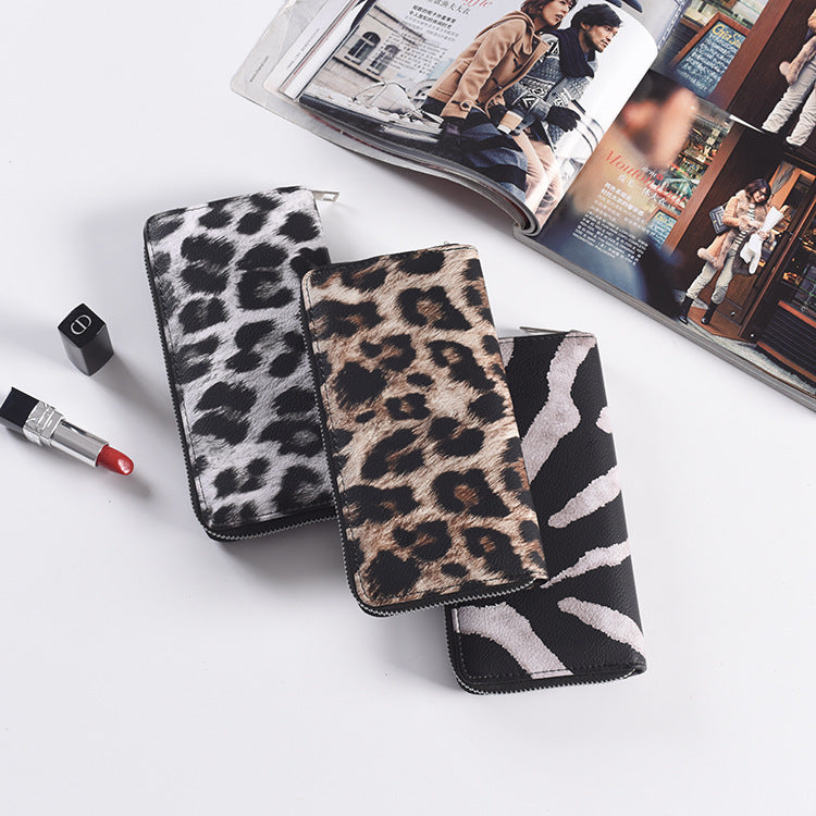 Leopard Print Multi-Compartment Long Wallet