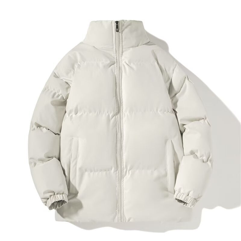 Men's Korean Style Waterproof Zip Up Jacket Stand Collar Loose Fit