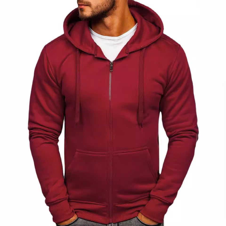 Mens Zip-Up Fleece Hoodie Sweatshirt