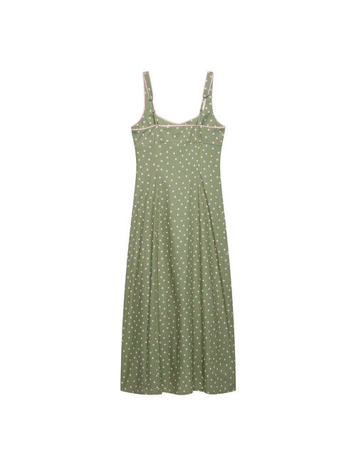 Womens Polka Dot Midi Dress