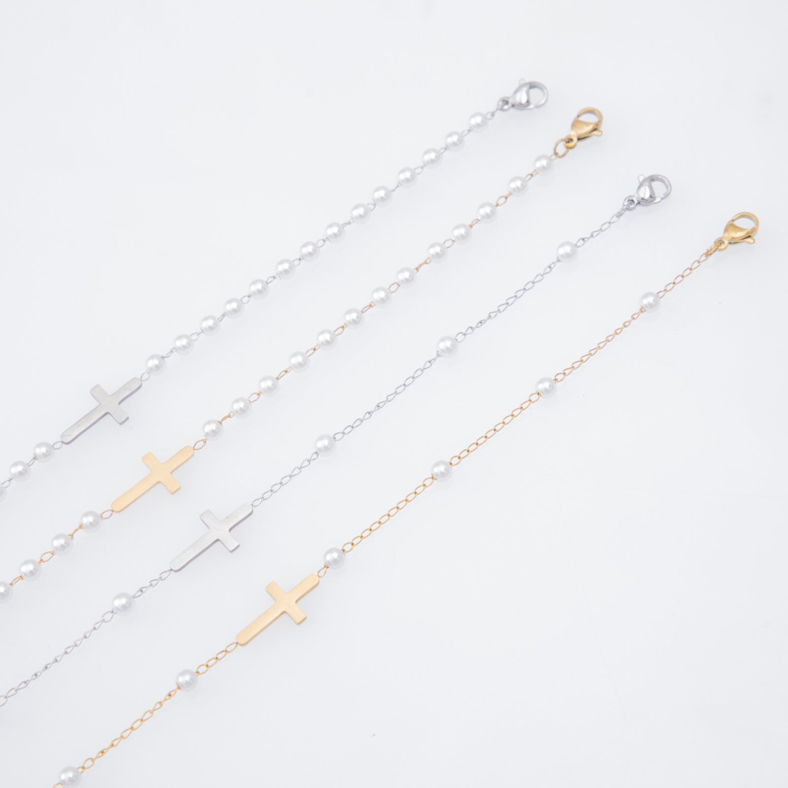 Religious Cross Stainless Steel Jewelry Bracelet