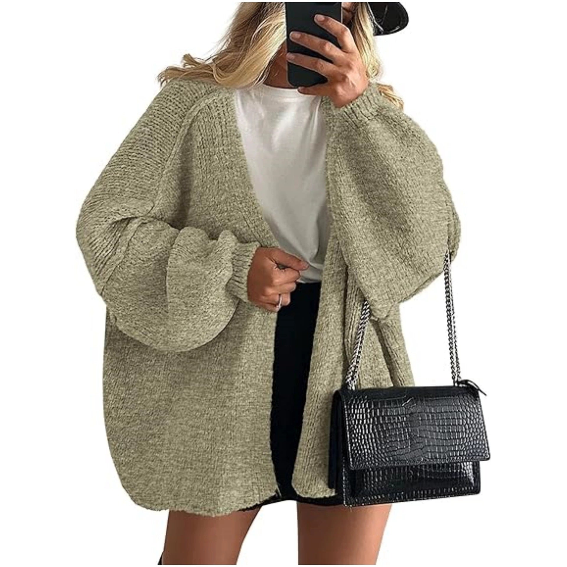 Womens Knitted Cardigan Loose Fit