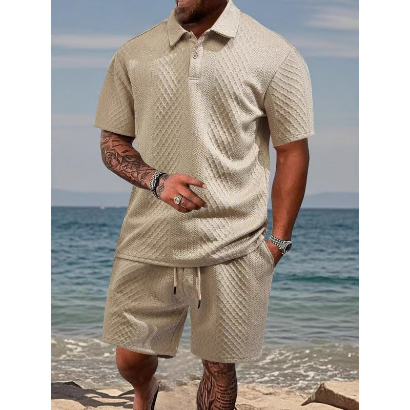 Men's Jacquard short-sleeved T-shirt