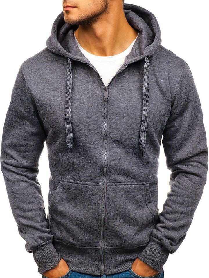 Mens Zip-Up Fleece Hoodie Sweatshirt