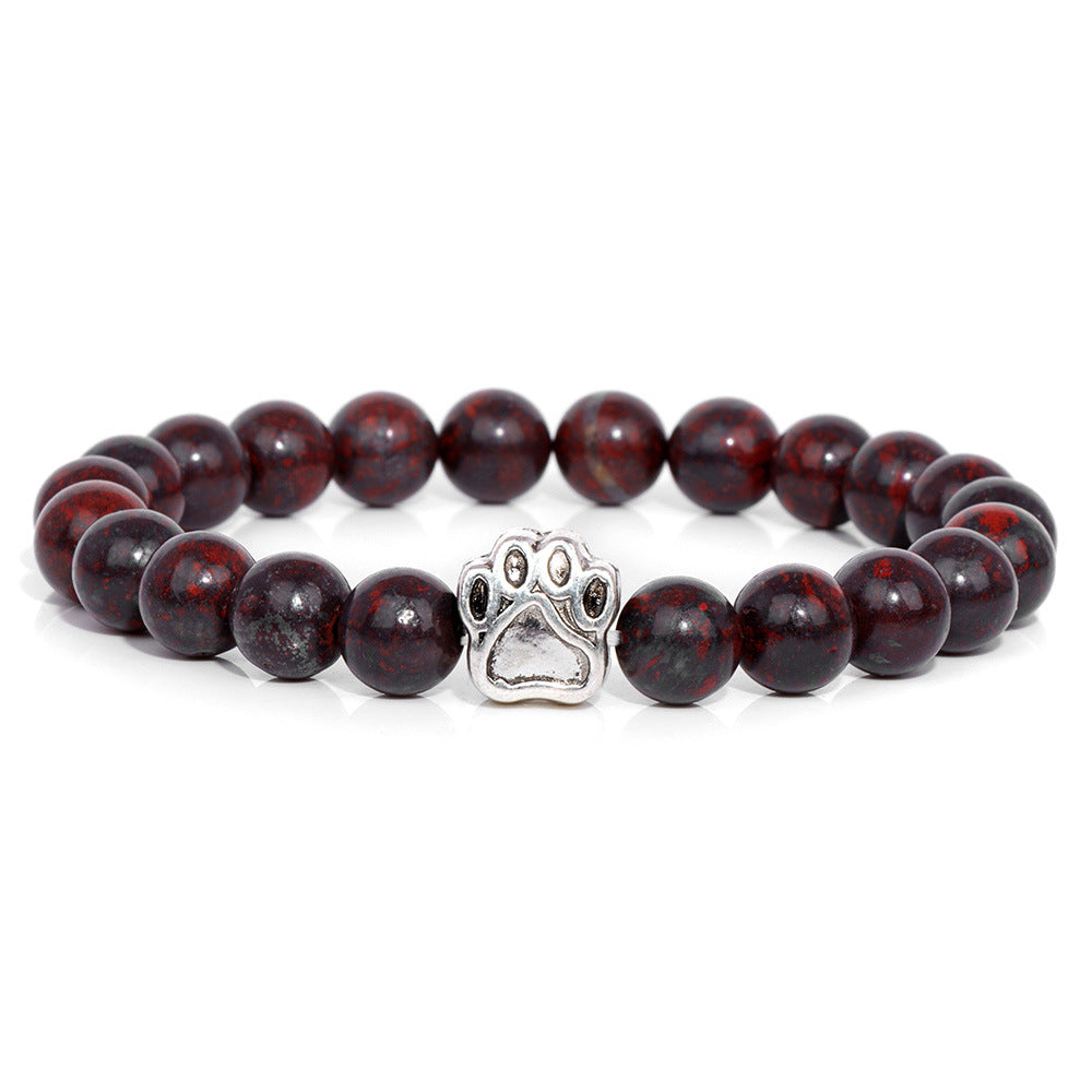 Elastic Stone Bead Bracelet Vintage Unisex Jewelry