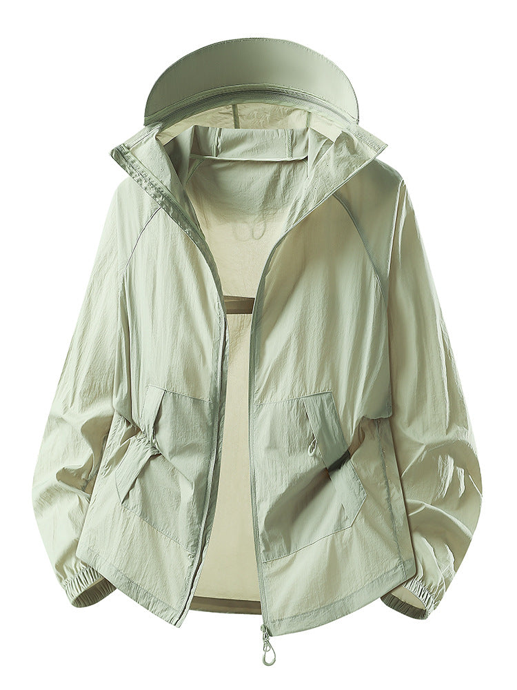 Mens UV Protection Lightweight Hooded Jacket