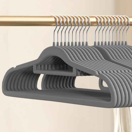 Flocking Clothes Hangers, Non-Slip Garment Hangers