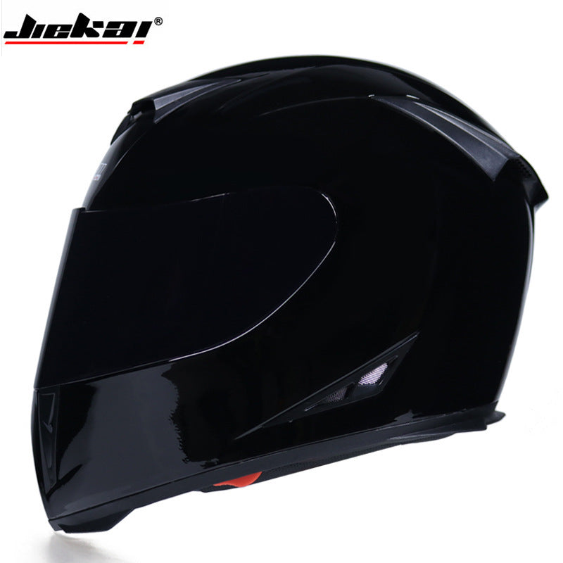 Full Face Motorcycle Helmet with Dual Lens and Anti-Fog