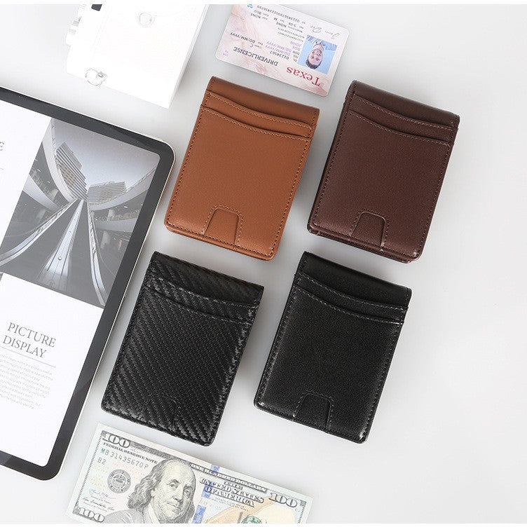 Mens Anti-Degaussing Microfiber Leather Wallet
