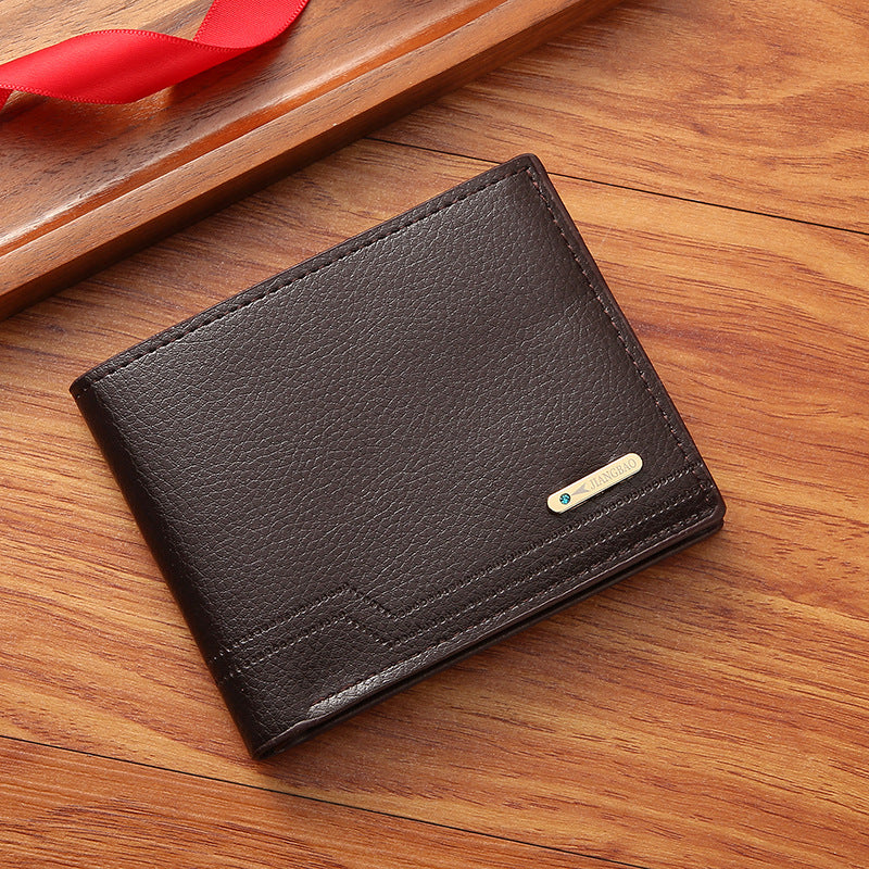 Mens Short PU Leather Wallet