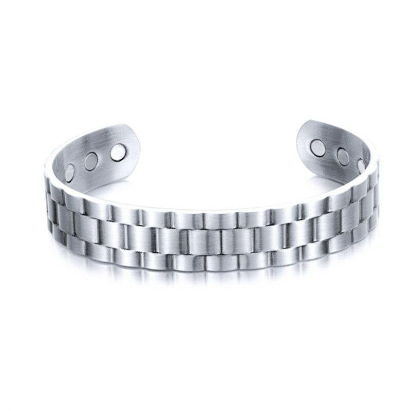 Adjustable Magnetic Geometric Grid Bracelet