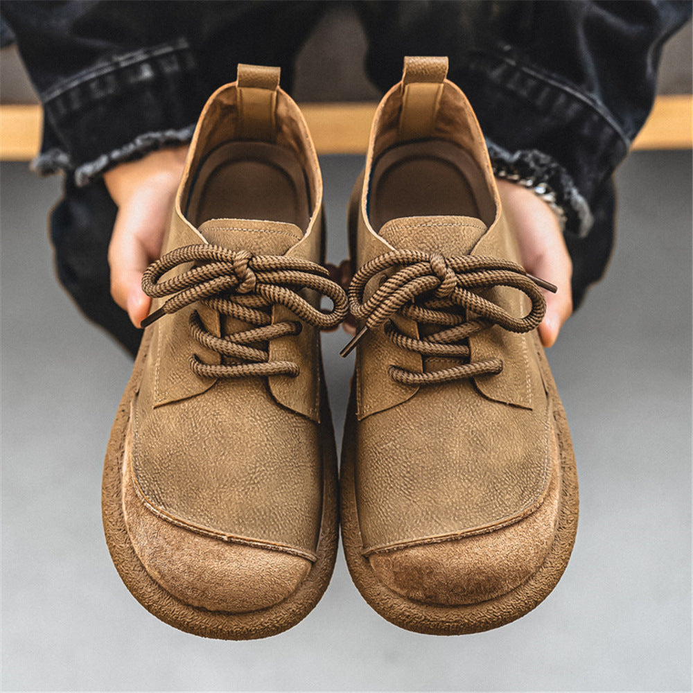 Mens Leather Casual Shoes Low Heel Comfort
