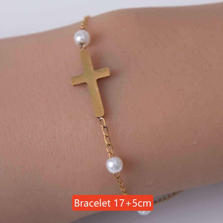 Religious Cross Stainless Steel Jewelry Bracelet