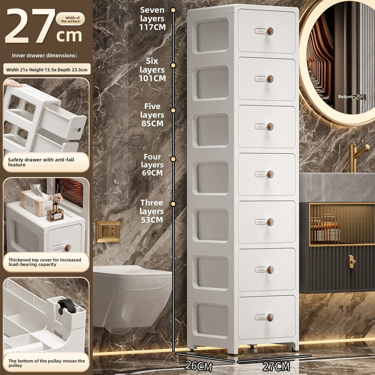 Plastic storage cabinet