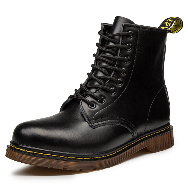 Men's Leather Martin Boots Mid Top Work Boots