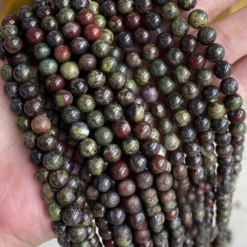 Natural Dragon Blood Stone BeadsDIY Necklace Bracelet Accessories
