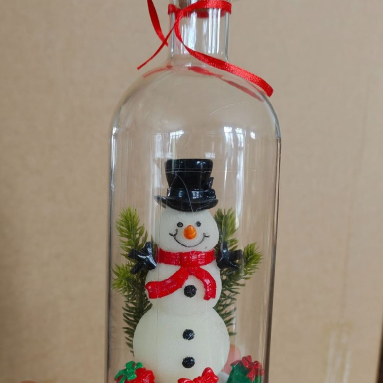 Christmas Tree Message Bottle with Recording