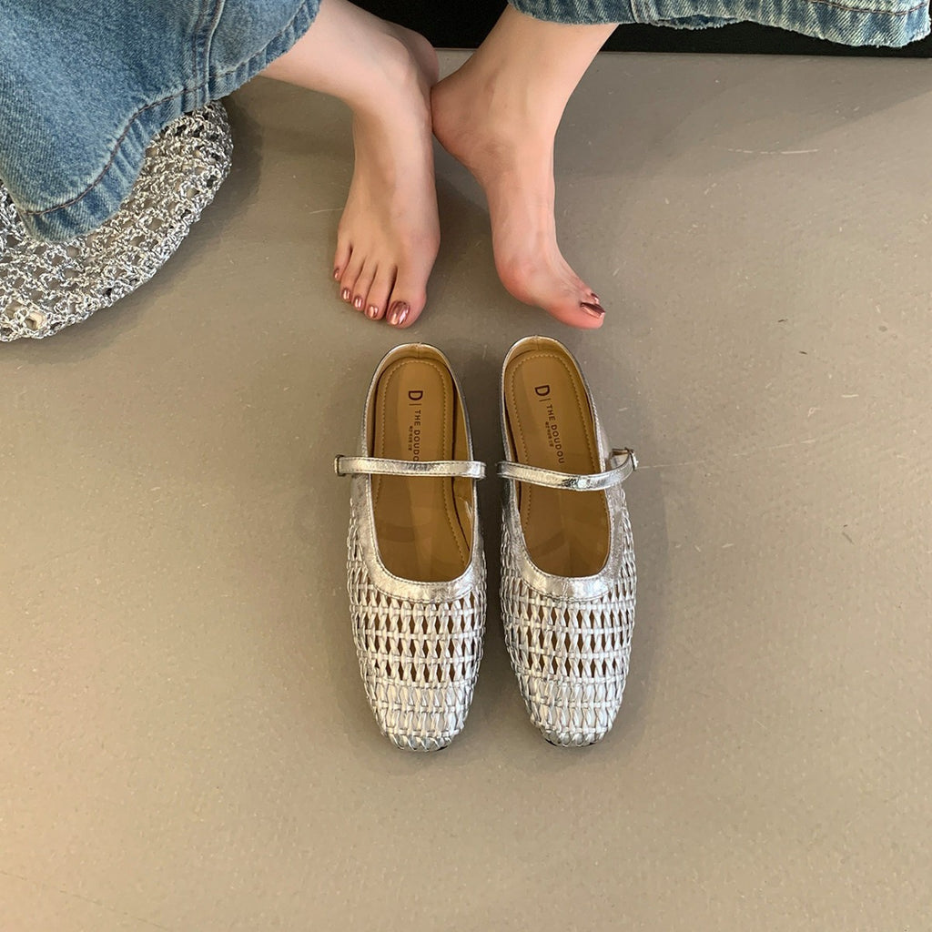 French Style Flat Sole Breathable Shoes