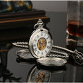 Double-opening two-sided mechanical pocket watch