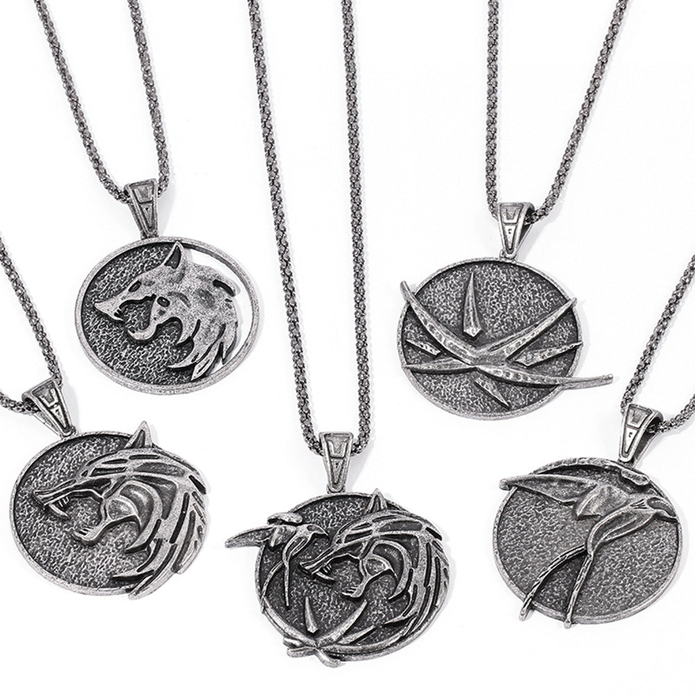 Wolf Head Pendant Necklace