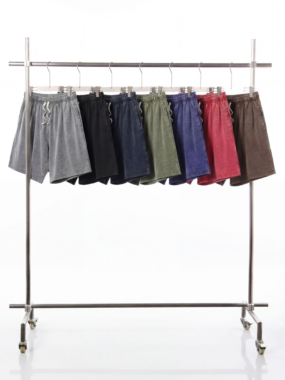 Men's Vintage Washed Cotton Shorts Set
