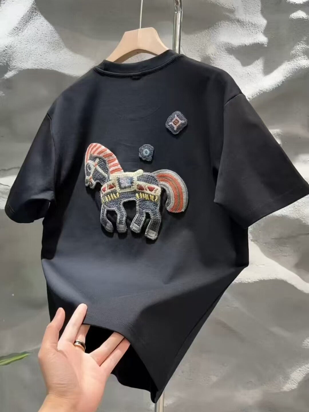 Men's Embroidered Heavyweight Short Sleeve T-Shirt