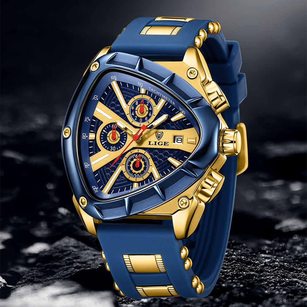 Polygonal Luminous Calendar Watch