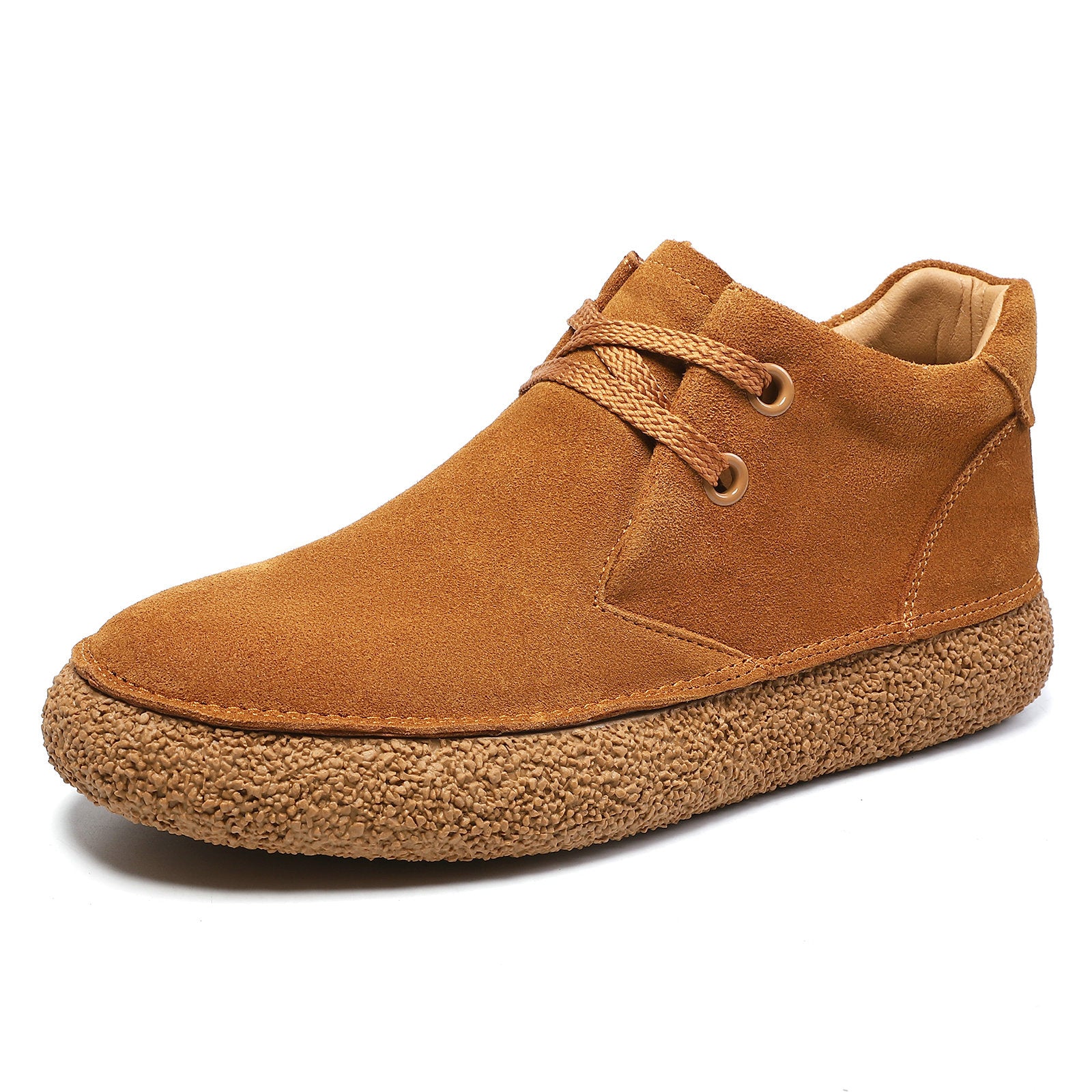 Mens Suede Leather Mid Top Casual Sneakers