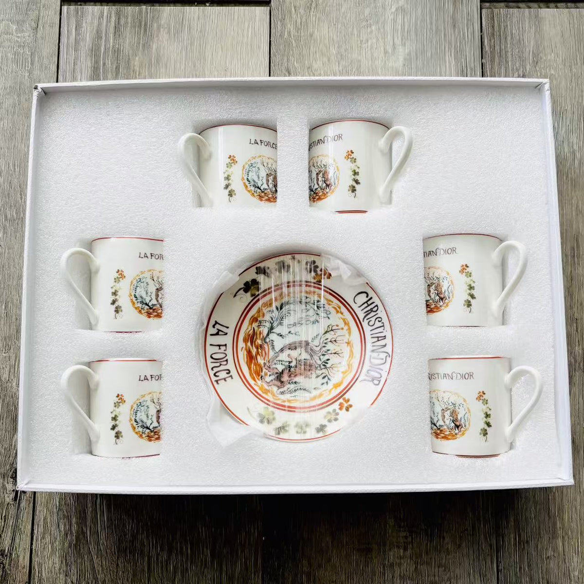 European Retro Ceramic Coffee Cup and Saucer Set