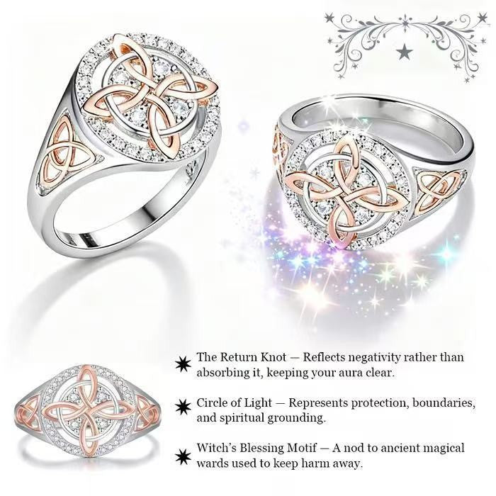 Two-Color Zircon Geometric Ring