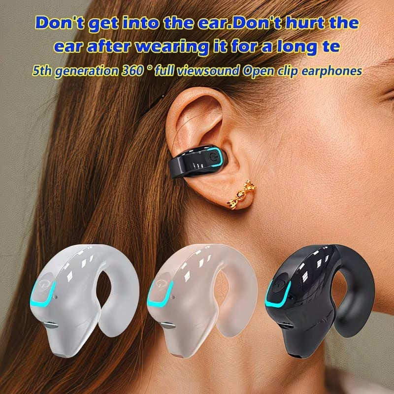 Clip-On Single-Ear Bluetooth Earphone