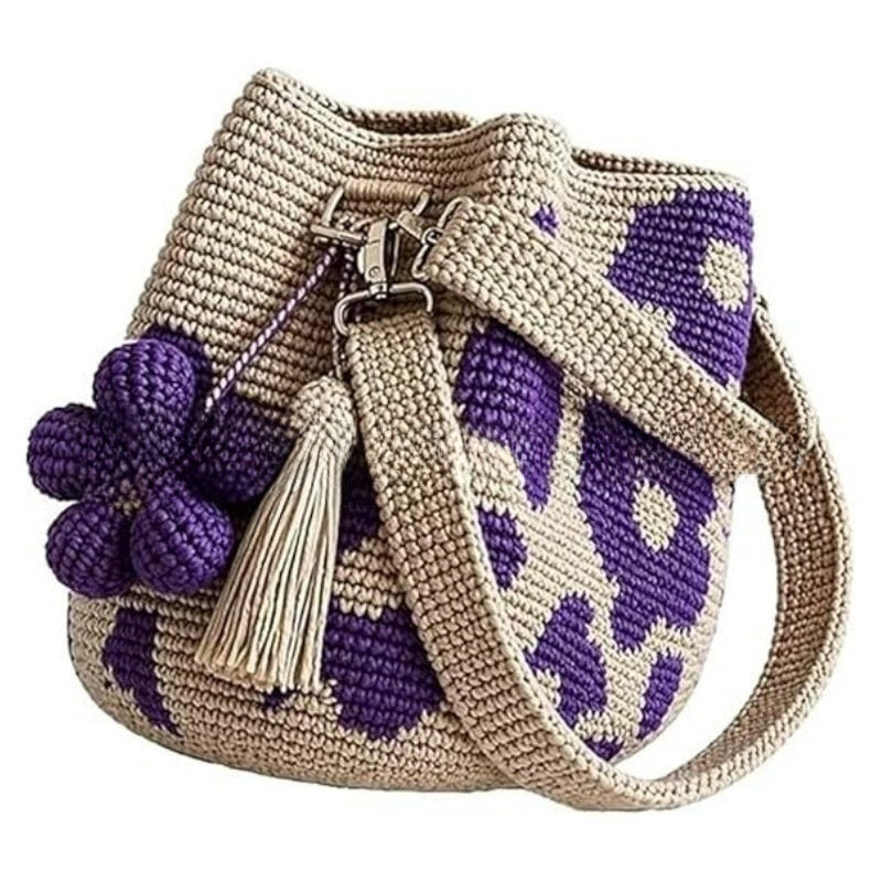 Handmade Crochet Floral Tote Bag