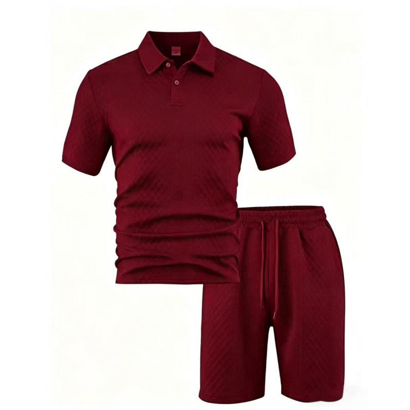 Men's Jacquard short-sleeved T-shirt