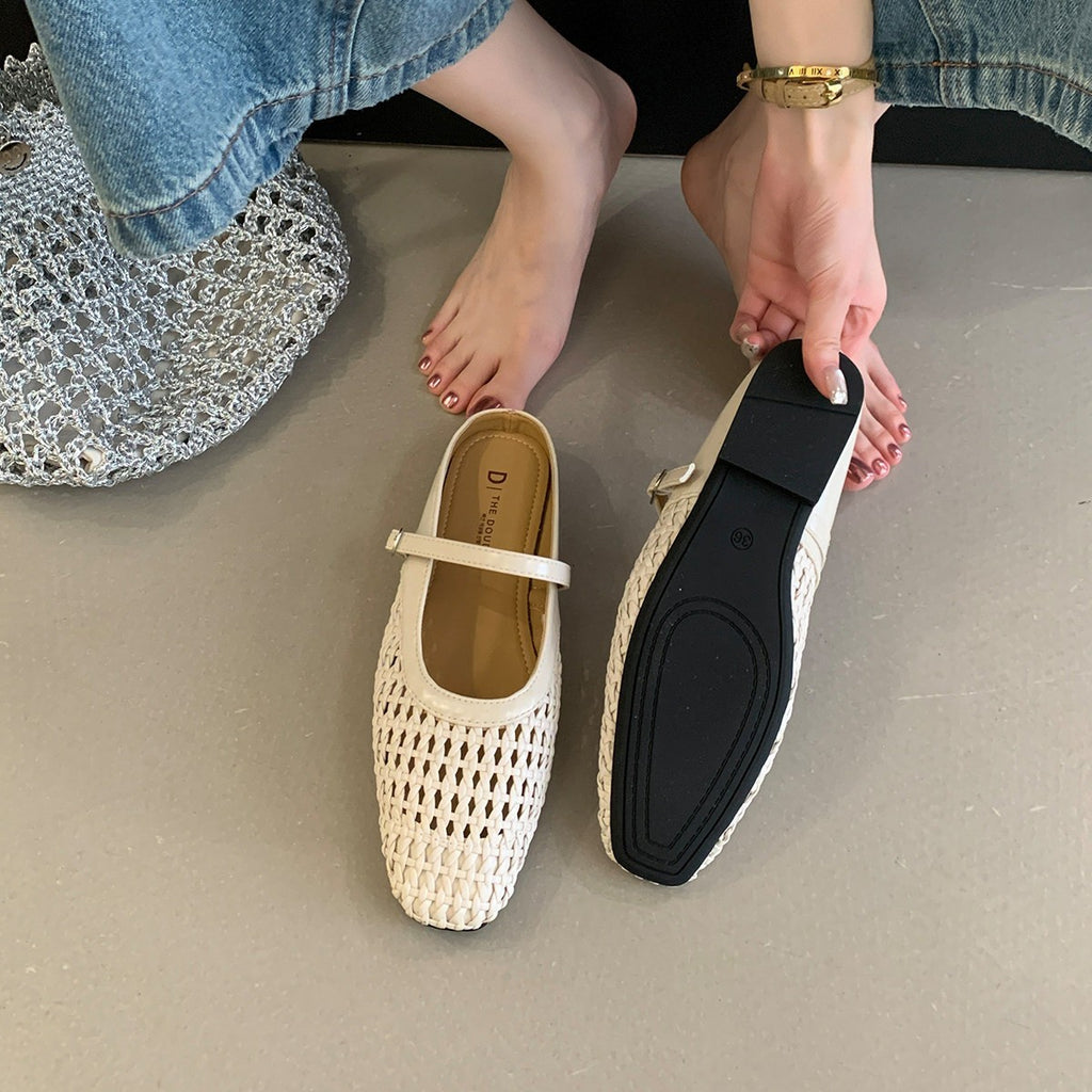 French Style Flat Sole Breathable Shoes