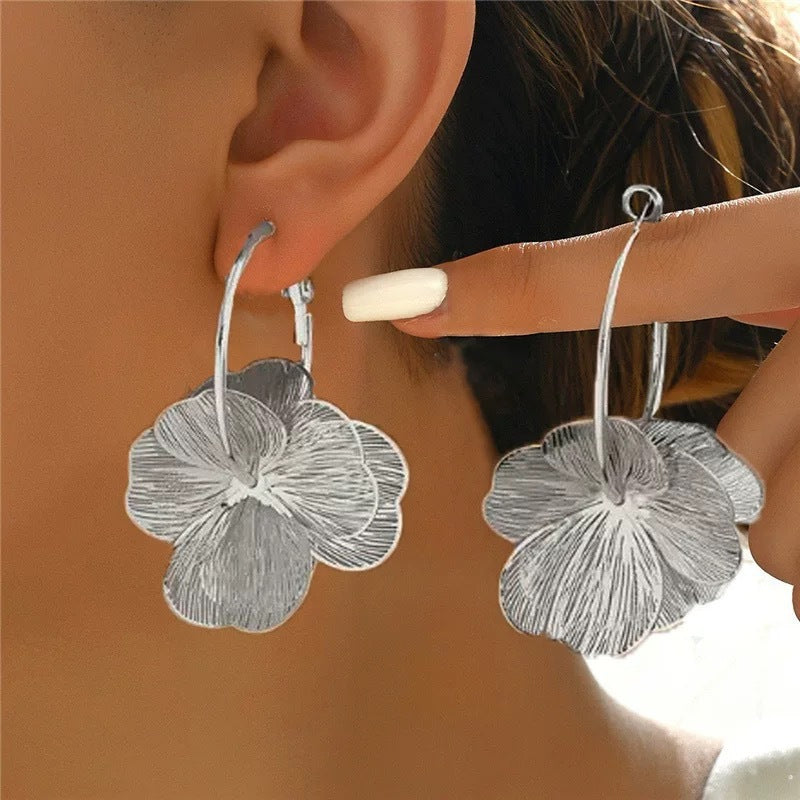Floral Metal Earrings