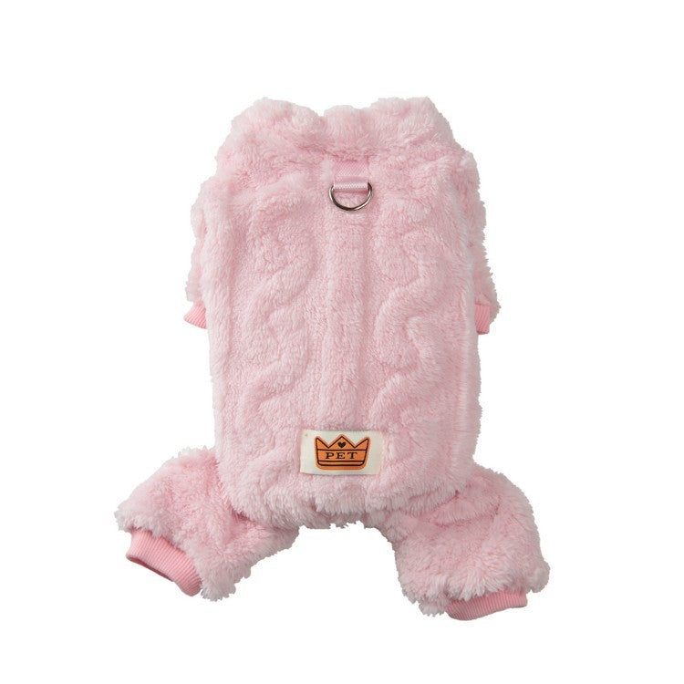 Fleece Lined Cable Knit Four Leg Dog Suit