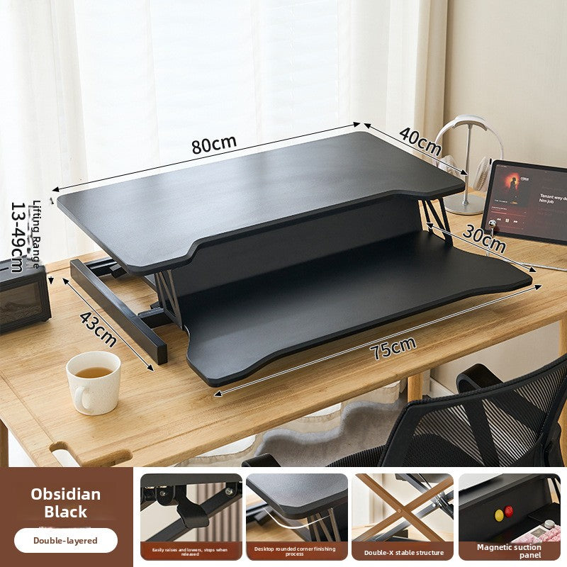 Pneumatic Height Adjustable Standing Desk with Magnetic Surface