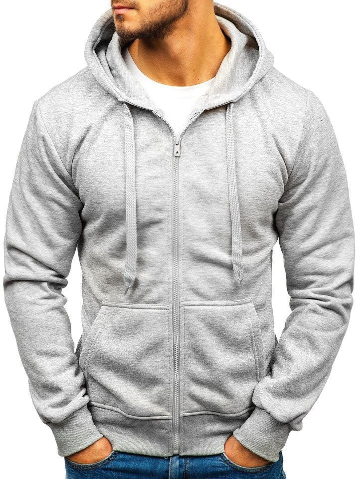Mens Zip-Up Fleece Hoodie Sweatshirt
